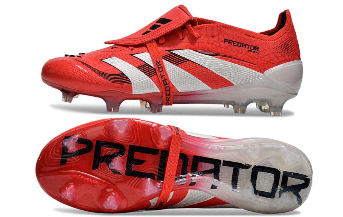 Adidas Predator Elite Fold-Over Tongue FG Pure Victory Rouge/Blanc/Noir