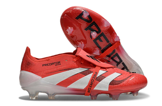 Adidas Predator Elite Fold-Over Tongue FG Pure Victory Rouge/Blanc/Noir
